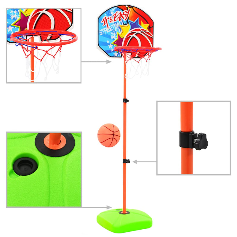 Afbeelding laden in galerijviewer, Vidaxl kinderbasketbalring- en balset
