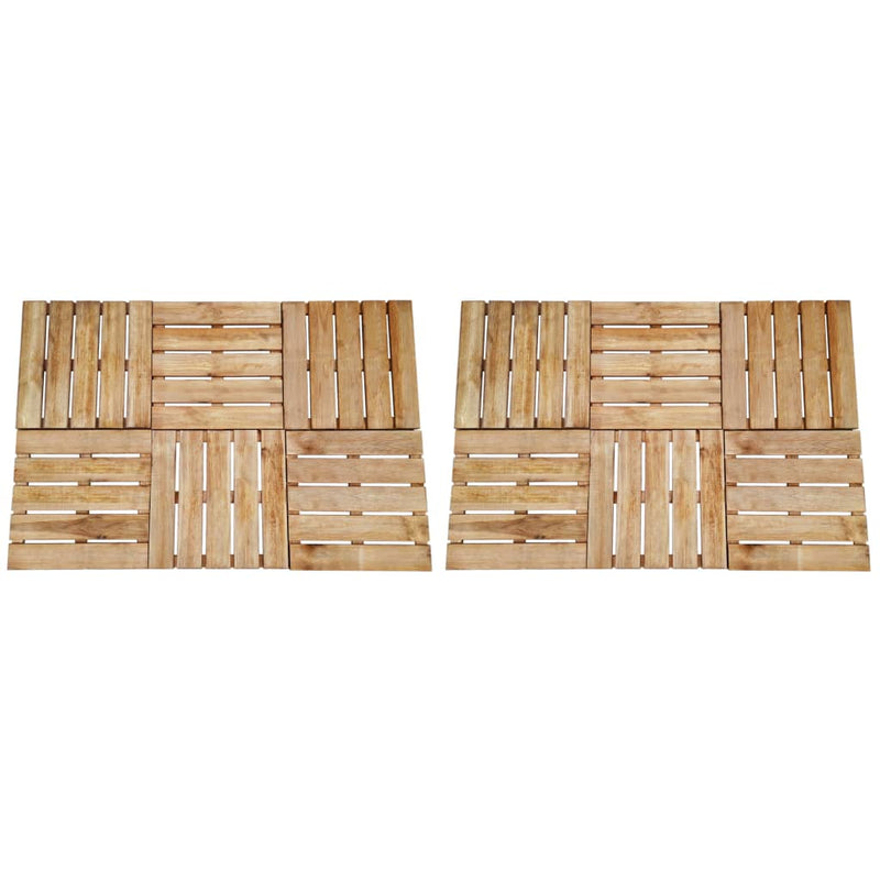 Afbeelding laden in galerijviewer, VidaXL 12 st Terrastegels 50x50 cm hout bruin
