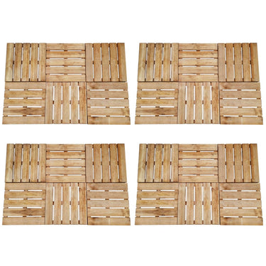 VidaXL 24 st Terrastegels 50x50 cm hout bruin