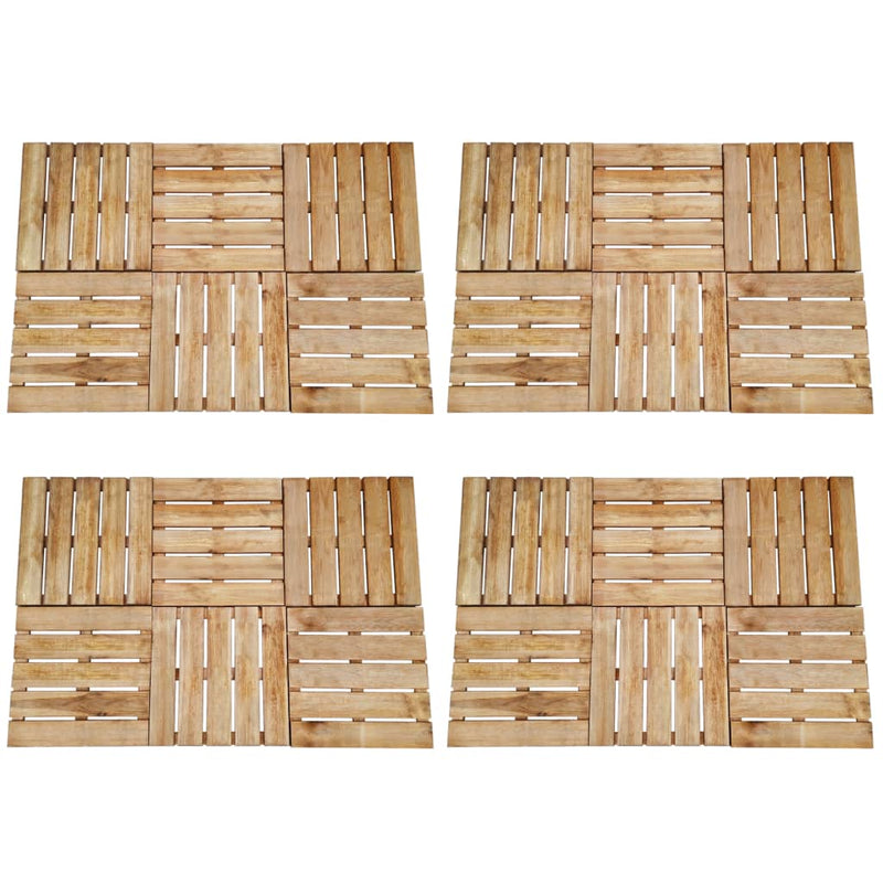 Afbeelding laden in galerijviewer, VidaXL 24 st Terrastegels 50x50 cm hout bruin

