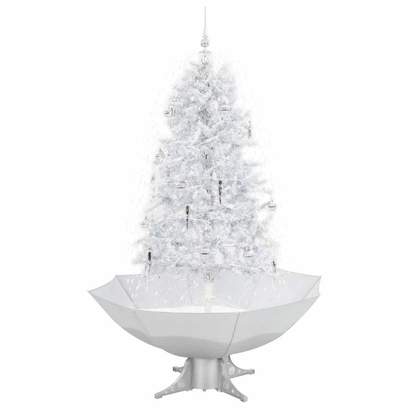 Afbeelding laden in galerijviewer, Vidaxl kerstboom sneeuwend met paraplubasis 170 cm wit
