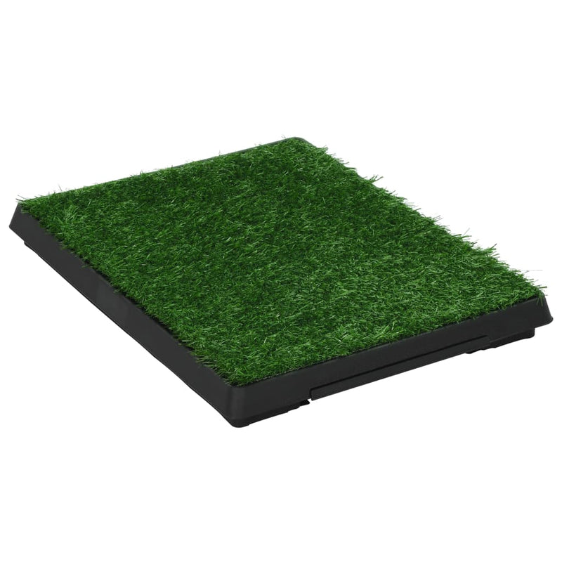 Afbeelding laden in galerijviewer, Vidaxl huisdierentoilet met bak en kunstgras 63x50x7 cm groen
