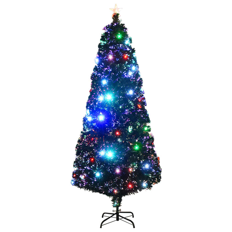 Afbeelding laden in galerijviewer, Vidaxl voorverlichte kerstboom met standaard en led 210 cm glasvezel
