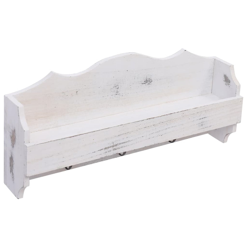 Afbeelding laden in galerijviewer, Vidaxl wandkapstok 50x10x23 cm hout wit

