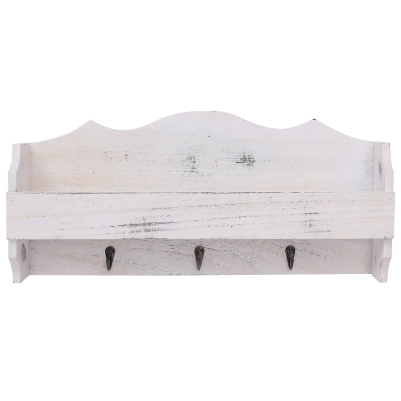 Afbeelding laden in galerijviewer, Vidaxl wandkapstok 50x10x23 cm hout wit
