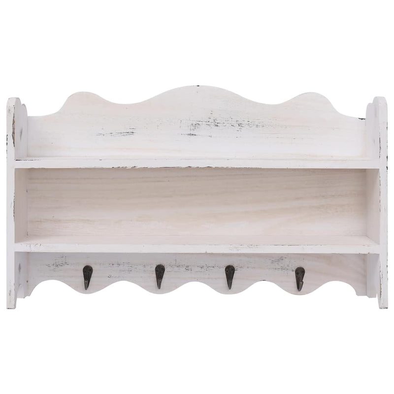 Afbeelding laden in galerijviewer, Vidaxl wandkapstok 50x10x30 cm hout wit
