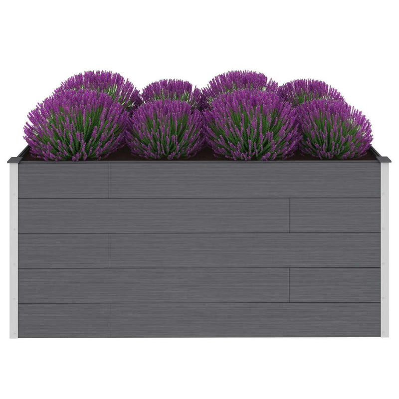 Afbeelding laden in galerijviewer, VidaXL Plantenbak verhoogd 200x100x91 cm HKC grijs
