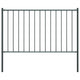 Vidaxl schuttingpaneel met palen gepoedercoat staal 1,81x0,75 m antraciet