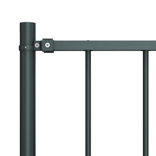 Vidaxl schuttingpaneel met palen gepoedercoat staal 1,81x0,75 m antraciet