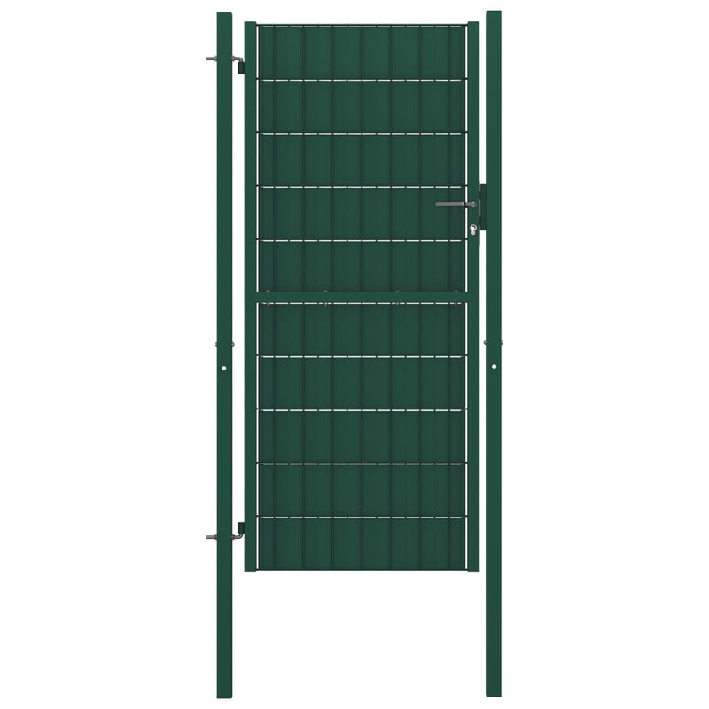 Afbeelding laden in galerijviewer, VidaXL Poort 100x204 cm PVC en staal groen
