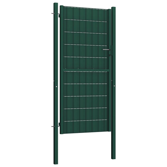 VidaXL Poort 100x204 cm PVC en staal groen