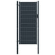 Vidaxl hekpoort pvc en staal 100x164 cm antraciet