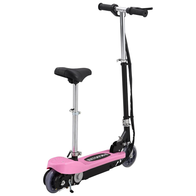 Afbeelding laden in galerijviewer, Vidaxl step elektrisch met zitje 120 w roze
