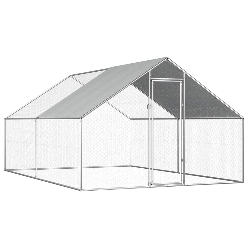 Afbeelding laden in galerijviewer, VidaXL Kippenhok 2,75x4x1,92 m gegalvaniseerd staal
