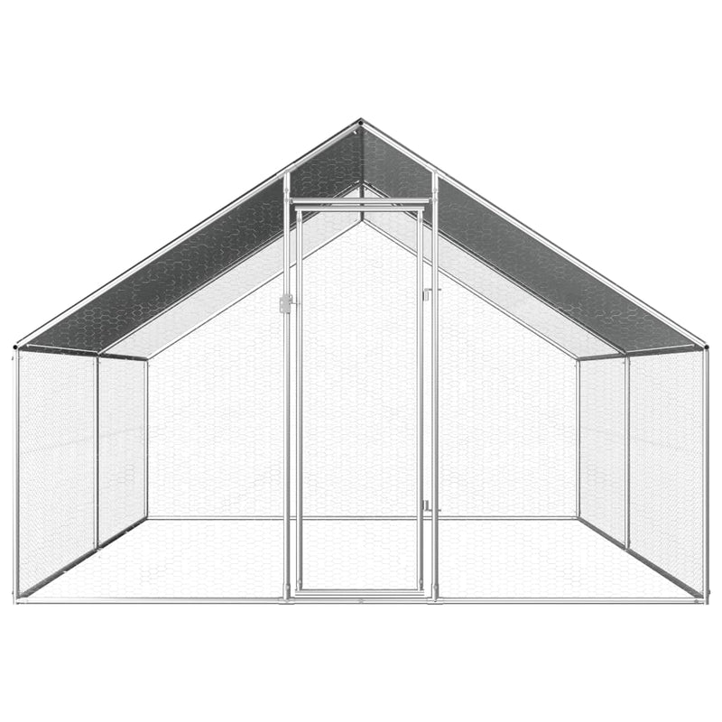 Afbeelding laden in galerijviewer, VidaXL Kippenhok 2,75x4x1,92 m gegalvaniseerd staal
