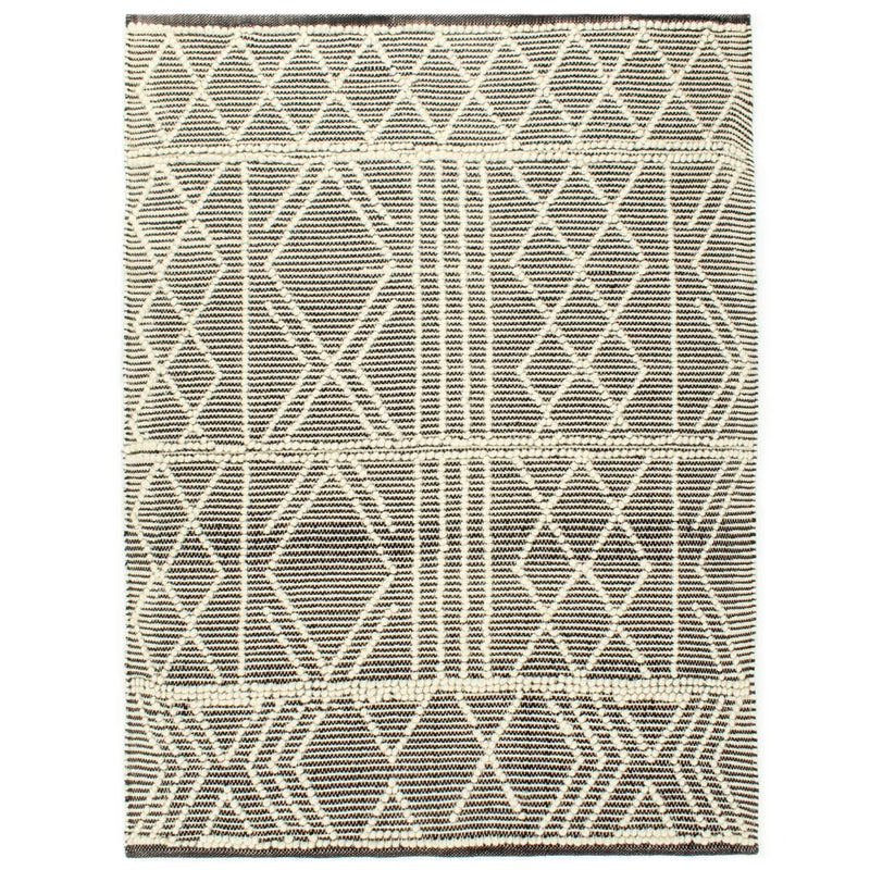 Afbeelding laden in galerijviewer, VidaXL Vloerkleed handgeweven 120x170 cm wol zwart en wit
