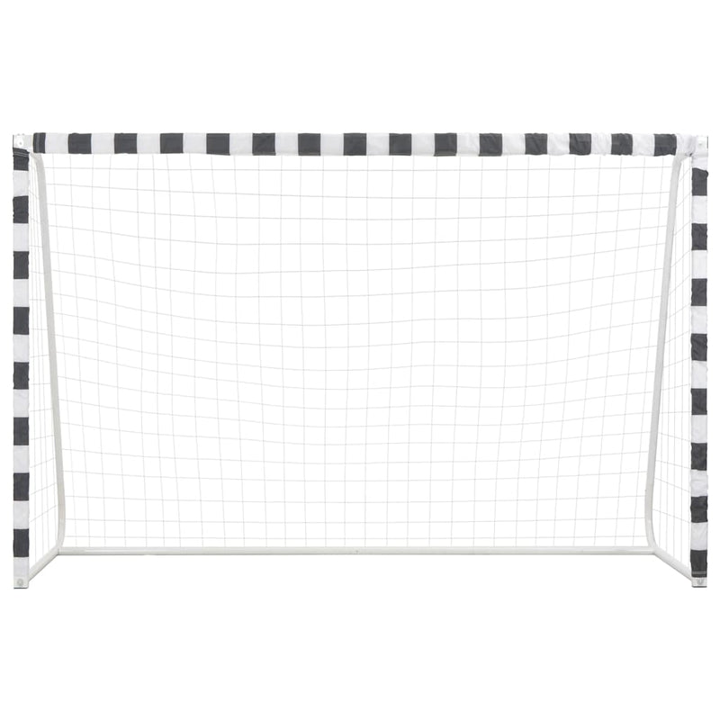 Afbeelding laden in galerijviewer, Vidaxl voetbaldoel 300x200x90 cm metaal zwart en wit
