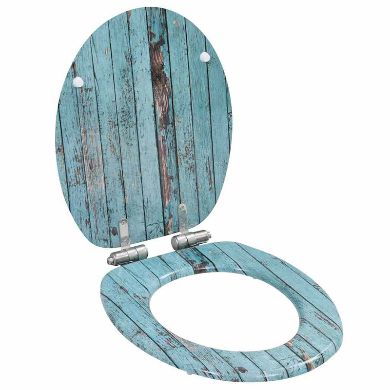 Afbeelding laden in galerijviewer, Vidaxl toiletbrillen 2 st met soft-close deksels mdf houtontwerp

