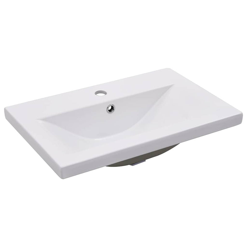 Afbeelding laden in galerijviewer, Vidaxl inbouwwastafel 61x39,5x18,5 cm keramiek wit
