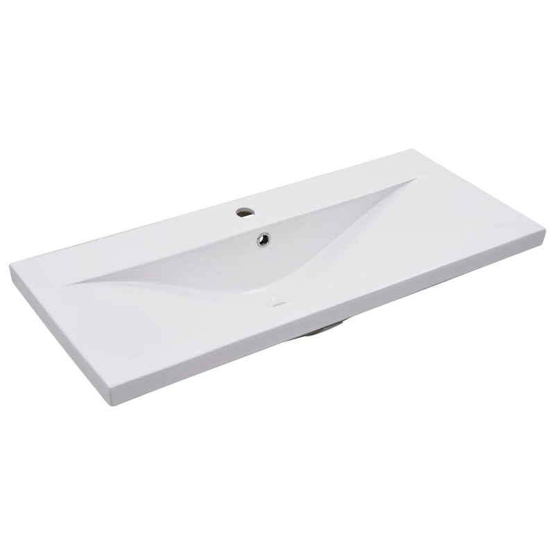 Afbeelding laden in galerijviewer, Vidaxl inbouwwastafel 91x39,5x18,5 cm keramiek wit
