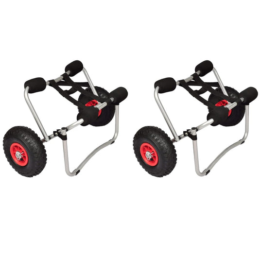 Vidaxl kayaktrolleys 2 st aluminium