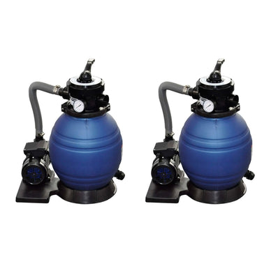 Vidaxl zandfilterpompen 2 st 400 w 11000 l u
