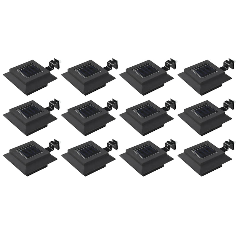 Afbeelding laden in galerijviewer, Vidaxl solarlampen 12 st led vierkant 12 cm zwart
