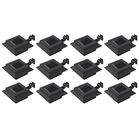 Vidaxl solarlampen 12 st led vierkant 12 cm zwart