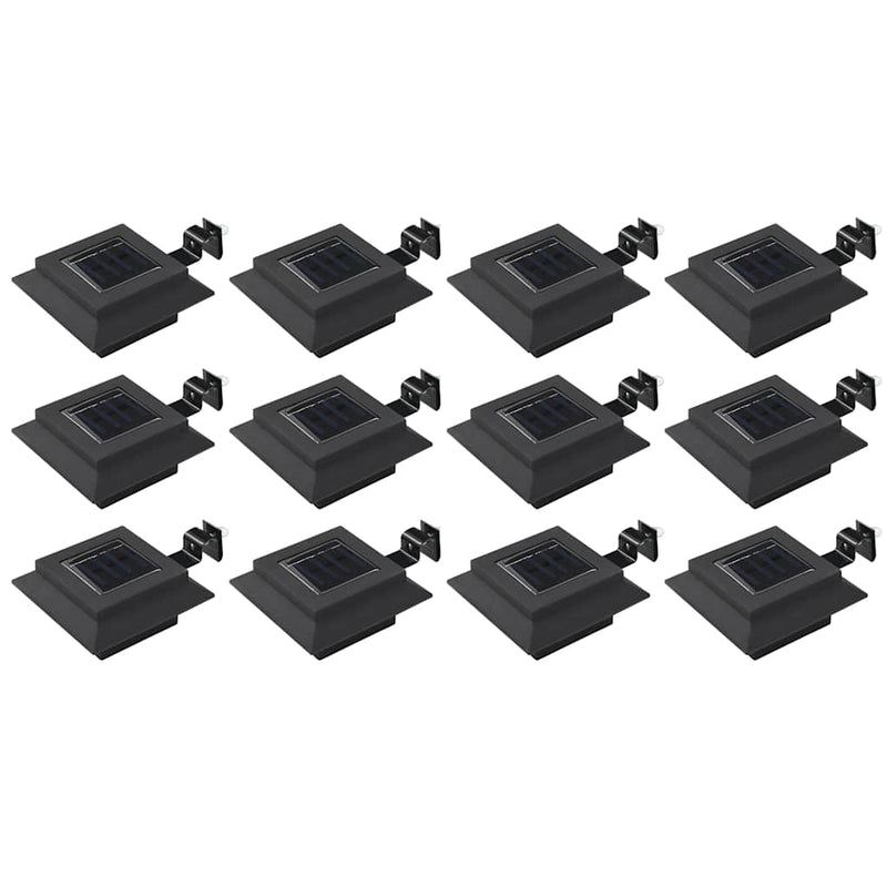 Afbeelding laden in galerijviewer, Vidaxl solarlampen 12 st led vierkant 12 cm zwart
