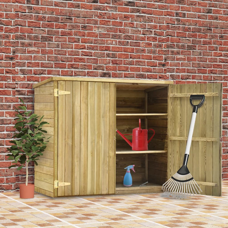 Afbeelding laden in galerijviewer, VidaXL Tuinschuur 135x60x123 cm geïmpregneerd grenenhout

