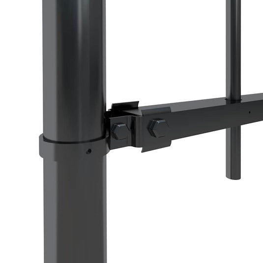 Vidaxl tuinhek met speerpunt staal 537x100 cm zwart