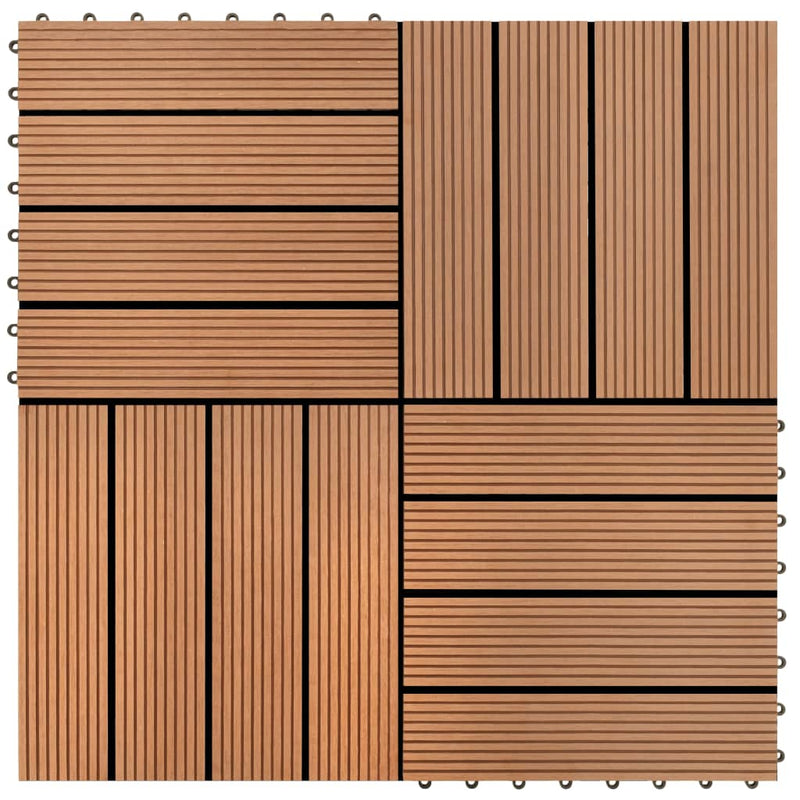Afbeelding laden in galerijviewer, VidaXL 22 st Terrastegels 30x30 cm 2 m² HKC bruin
