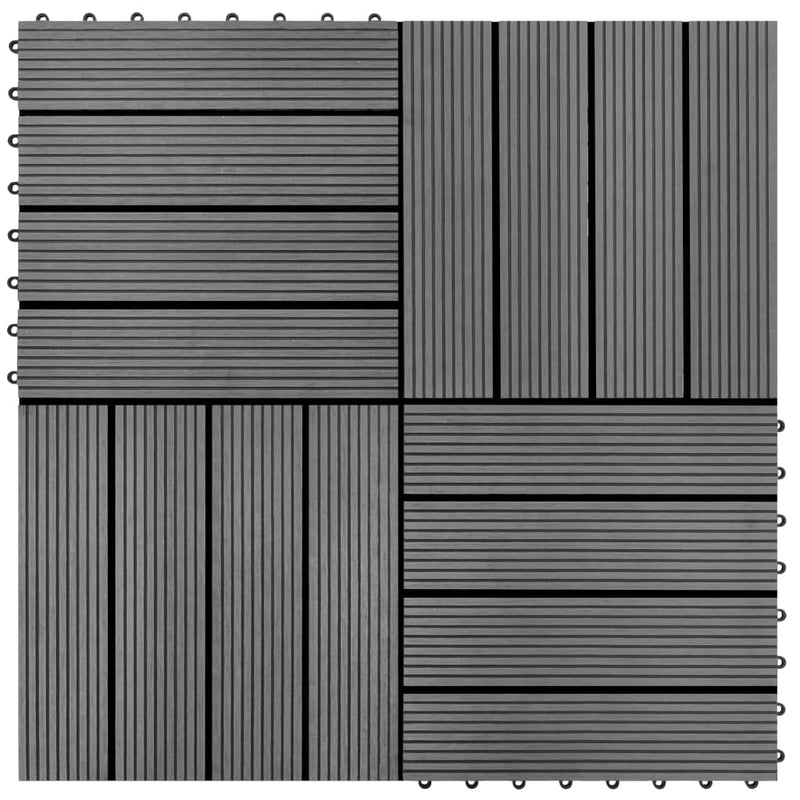 Afbeelding laden in galerijviewer, VidaXL 22 st Terrastegels 30x30 cm 2 m² HKC grijs
