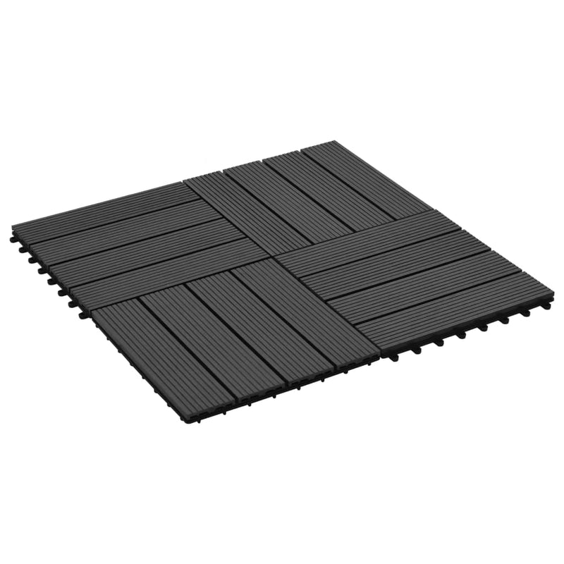 Afbeelding laden in galerijviewer, VidaXL 22 st Terrastegels 30x30 cm 2 m² HKC zwart
