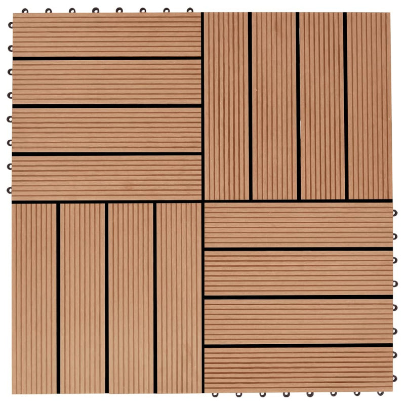 Afbeelding laden in galerijviewer, VidaXL 22 st Terrastegels 30x30 cm 2 m² HKC teakkleur
