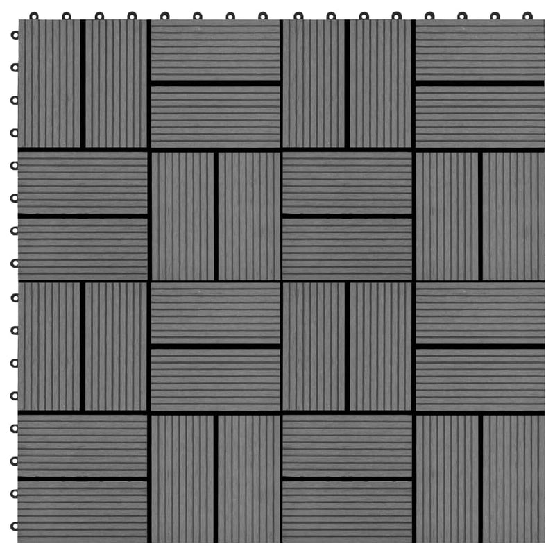 Afbeelding laden in galerijviewer, VidaXL 22 st Terrastegels 30x30 cm 2 m² HKC grijs
