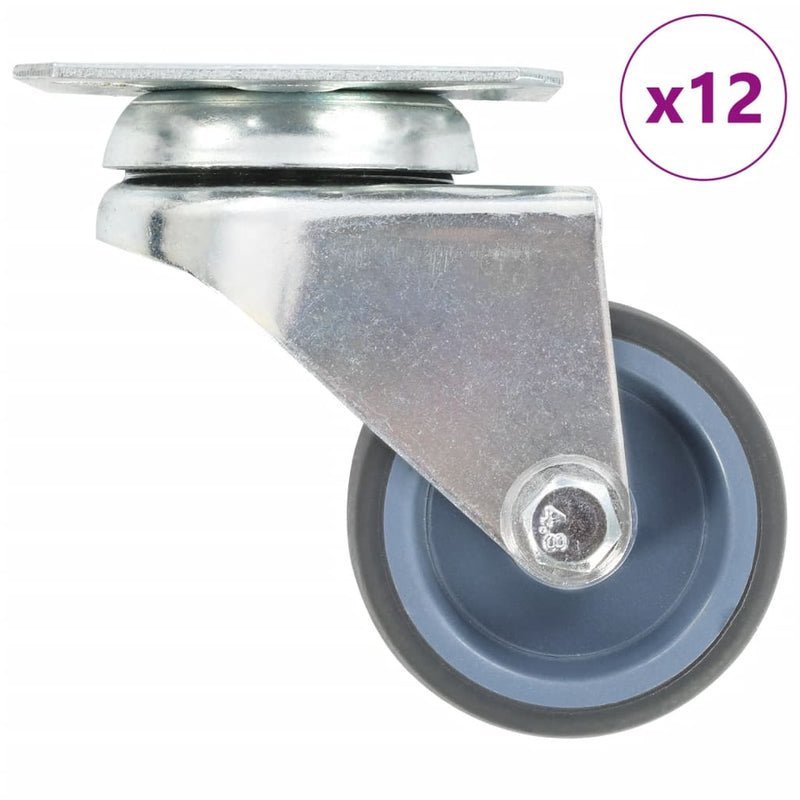 Afbeelding laden in galerijviewer, Vidaxl 12 st zwenkwielen dubbel 50 mm
