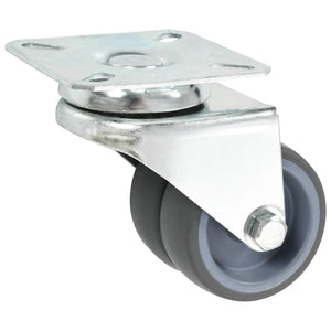 Vidaxl 12 st zwenkwielen dubbel 50 mm