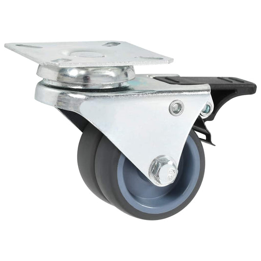 Vidaxl 32 st zwenkwielen dubbel 50 mm