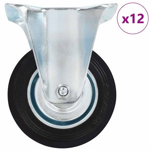 Vidaxl 12 st wielen vast 100 mm