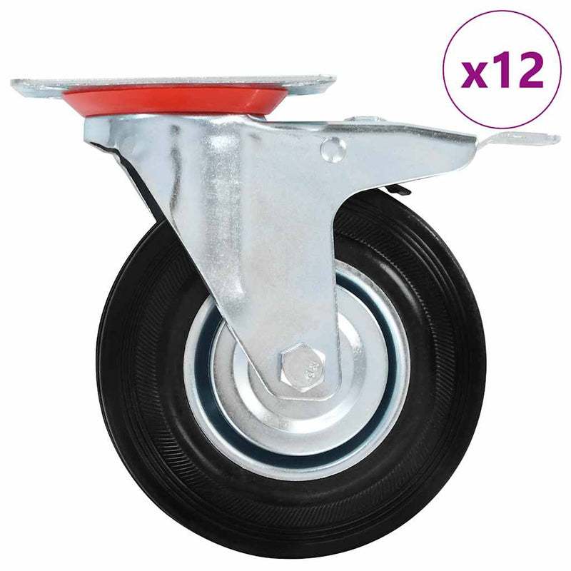 Afbeelding laden in galerijviewer, Vidaxl 12 st zwenkwielen 125 mm
