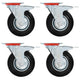 VidaXL 16 st Zwenkwielen 125 mm