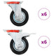 Vidaxl 12 st zwenkwielen 100 mm