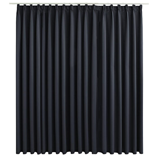 Vidaxl gordijn verduisterend met haken 290x245 cm zwart