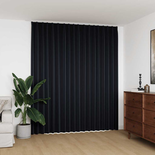 Vidaxl gordijn verduisterend met haken 290x245 cm zwart