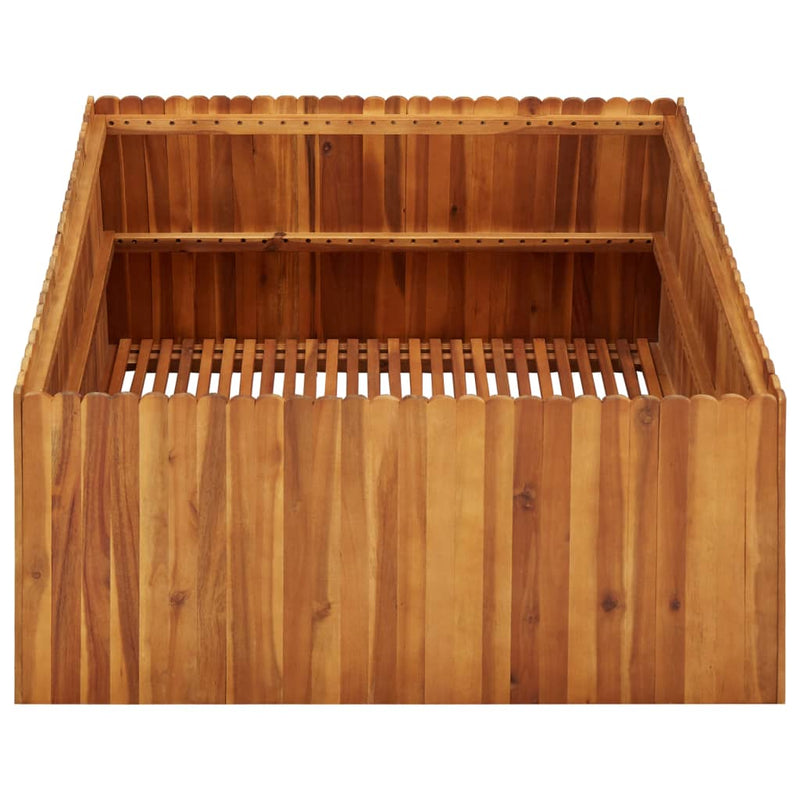 Afbeelding laden in galerijviewer, Vidaxl plantenbak verhoogd 100x100x50 cm massief acaciahout
