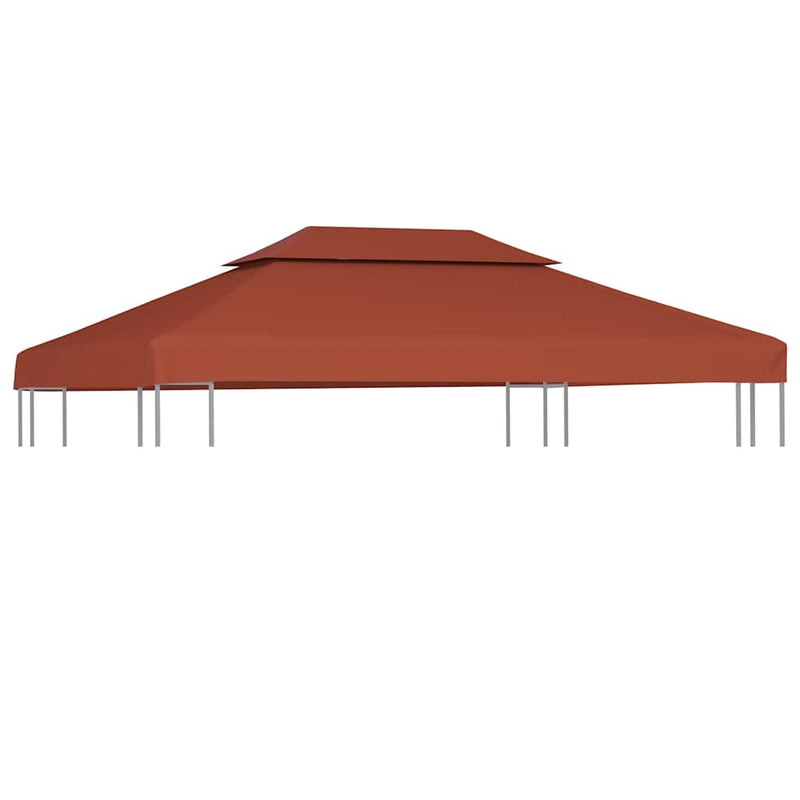Afbeelding laden in galerijviewer, Vidaxl prieeldak 2-laags 310 g m² 4x3 m terracottakleurig
