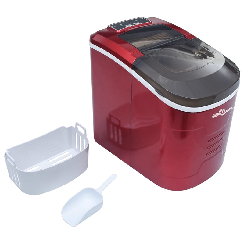 Afbeelding laden in galerijviewer, Vidaxl ijsblokjesmachine 2,4 l 15 kg 24 u rood

