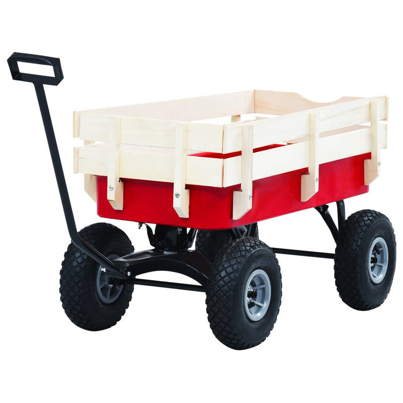 Afbeelding laden in galerijviewer, Vidaxl tuinwagen 150 kg rood
