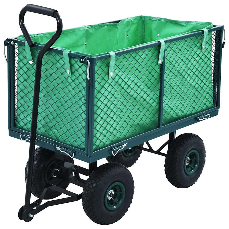 Afbeelding laden in galerijviewer, Vidaxl tuinwagen 350 kg groen
